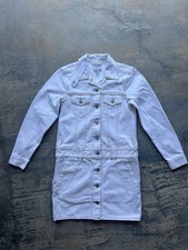 NWT GANNI White Denim Mini Dress Size 34- $395 Retail picture