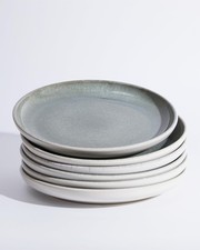 Pokini Gradient Green Dinner Plates Set 6 10 Inch Reactive Glaze Ceramic Plates picture