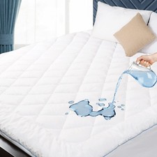 HOMTEC California King Size Mattress Protector King, White  picture