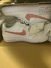 Nike Air Force 1 Low Top Lace-Up Sneaker White/Pink Solid Customized picture