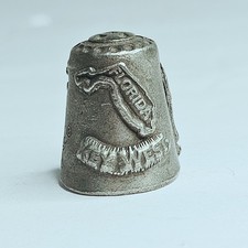 Vintage Pewter Signed Nicholas Gish Hemmingway House Key West Florida Thimble picture