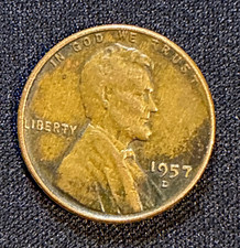 1957-D Lincoln Memorial Small Cent Denver Business Strike Bronze BN KM#201 picture
