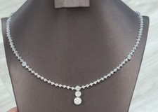 DEAL 2.00 CTW GENUINE CLUSTER DIAMOND LADIES DROP NECKLACE 14K WHITE GOLD 18