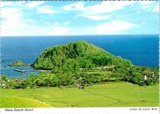 Maui, HI Hawaii HANA RANCH HOTEL Resort Bird's Eye View 4X6 Advertising Postcard picture