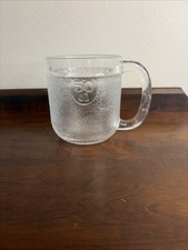 VTG Littala Krouvi 50 Cl Textures Clear Glass Beer Stein/Mug Finland Heavy picture