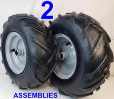 TWO 13X5.00-6 Snow Blower Thrower TIRE RIM WHEEL ASSEMBLY FieldMaster Traction picture