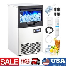 110lb Built-in Commercial Ice Maker Stainless Steel Bar Restaurant Cube Machine picture