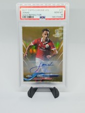 2017-18 Topps Chrome UCL Jonas Auto /50 Gold SL Benfica PSA 10 picture