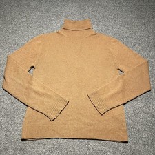 Vintage Calvin Klein Collection Sweater Womens Large Brown Turtleneck Italy 90s picture