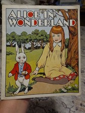 1930s Alice In Wonderland Colorful Children's Six Page Booklet picture