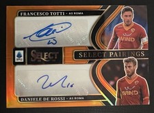 2025-26  Select Pairings Auto Francesco Totti Daniele De Rossi 5/25 Orange Prizm picture