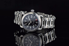 NEW ARAGON Millipede Black Dial GMT Watch 44mm 24 Hr. Dial Automatic Mvmt A547 picture