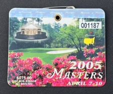 LNIP Rare 2005 Masters Tournament Augusta Badge Tiger Woods Wins Lowest BIN 🐅 picture