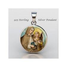Saint Frances Of Rome 925 Sterling Silver Christian Medal picture