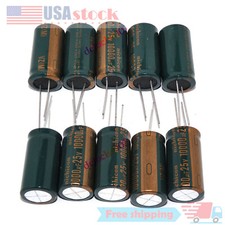 10Pcs 10000uF 25V Radial Electrolytic Capacitors Volume 25Volt 10000MFD 18×35 mm picture