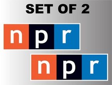 NPR National Public Radio Set of 2 (5 Sizes) Vinyl Sticker Decal picture