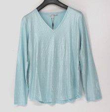 Chico's Touch of Cool Foil Layering Tee in Blue Menthe Women's Size US M NEW picture