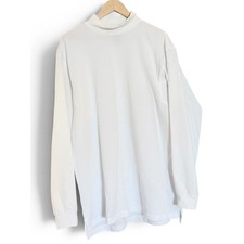 FootJoy Size XL Mock Neck Long Sleeve Shirt White Made in USA Vintage 2006 Logo picture