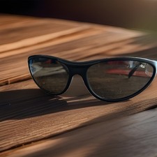 Vintage BOLLE ‘Strand’ Matte Black Wrap Sunglasses France Unisex picture