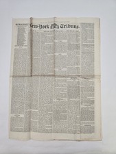New York Tribune Newspaper 1856 Saturday April 26th Indian Corn Kansas picture