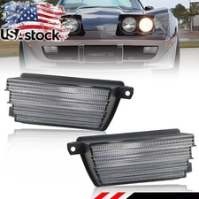 2X Clear Lens Front Bumper Parking Turn Signal Lights For 1975-1979 Corvette C3 picture