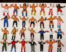 Vintage LJN WWF Wrestling Superstars 28 Rubber Action Figure Lot Hogan Savage picture