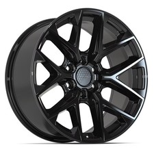 Set(4) DEFIANT Rims DF17B 20x9 Gloss Black Rims 6x139.7 18ET picture