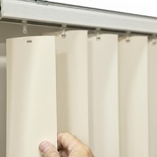 Vertical Blind Slats Vanes Replacement Smooth Curved White You Pick Size and Qty picture
