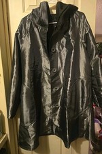 Ubu Women's Iridescent gray/Black Reversible Rainjacket Size M NEW WITH TAGS picture
