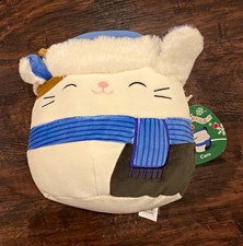Cam The Cat 8” Squishmallow with Blue Scarf+Hat Soft Holiday Plush New W/ Tag picture