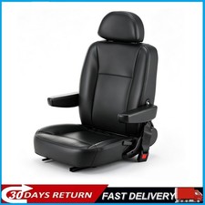 Universal Forklift Tractor Mower Seat Leather w/ Seatbelt Adjustable Headrest US picture