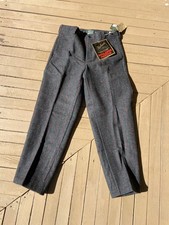 Vtg Woolrich Mens Malone Wool Hunting Pants Dark Grey, Red Checks Size 36 picture