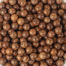 600Pcs 8Mm Dark Brown Wooden Beads Undyed Natural Stripe round Wood Beads picture