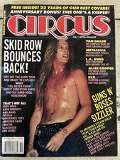 CIRCUS MAGAZINE (Oct 31 1991) Van Halen Skid Row Metallica Guns n' Roses Bach picture
