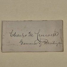 Rare Charles M Croswell Signed 1800s Michigan Governor Autograph Politician Auto picture
