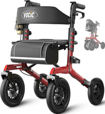 Walker with Seat for Seniors, Z57 Outdoor Rollator Walker with 12