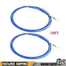 2PCS 19FT 33C Shift Throttle Control Cable Universal for Yamaha Outboard Inboard picture