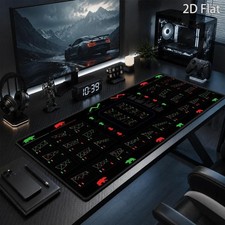 2D Flat, Stock Market Chart Large Mouse Pad, Financial Trading Desk Mat, Moder picture