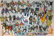 HUGE Vintage TMNT Playmates Figure Lot Graveyard Parts Accessories Turtles picture
