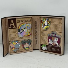 Disney A2Z Pin Event Pin-Cyclopedia Attractions Pin Set Dumbo Figment LE350 picture