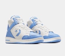 Converse Weapon Mid Light Blue Leather Basketball “UNC” Shoes A10597C Mens 10.5 picture