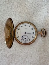 Antique Elgin Pocket Watch Gold-Filled Radiant Case 20 Year Warrant Running picture