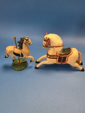 Vintage Handcrafted Wooden Horses Figurine Of  2 picture