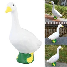 Dress Up Goose Large White Garden Statue Indoor Outdoor Yard Porch Decor picture