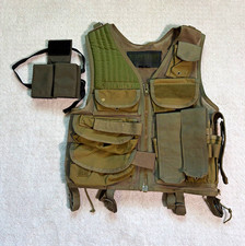 BLACKHAWK Omega Tactical Vest OD Green MOLLE Cross Draw w Magazine Pouch Panel picture