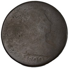 1800/79 Draped Bust LG Cent 1C- Poor - Early US Copper Type Cent Hole Filler picture