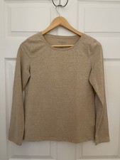 Talbots Petites SP Gold Shimmer Sparkle Tee Longsleeve  picture