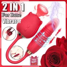For-Rose-Sucking-Vibrator-Clitoral-Thrusting-Dildo-Toy-10 Speed-USE Lubricant picture