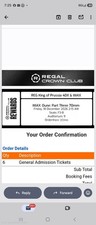 6 Tickets – Dune Part 3 IMAX 70MM 2:15 AM – Regal King of Prussia -PA-Buy 2/4/6 picture