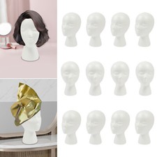 12pcs White EPS Mannequin Wig Heads Display Hat Cap Wig Holder White Foam Head picture